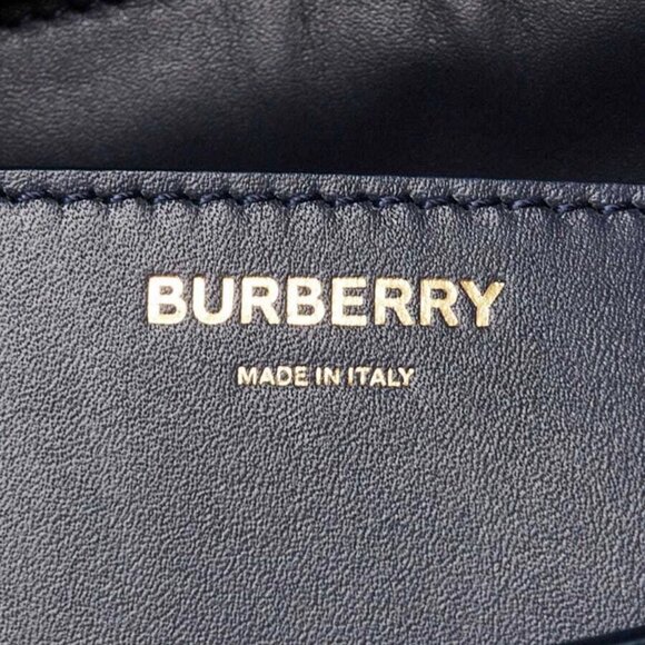 Burberry Blue Smooth Leather Small Elizabeth Tote Bag - Picture 11 of 12